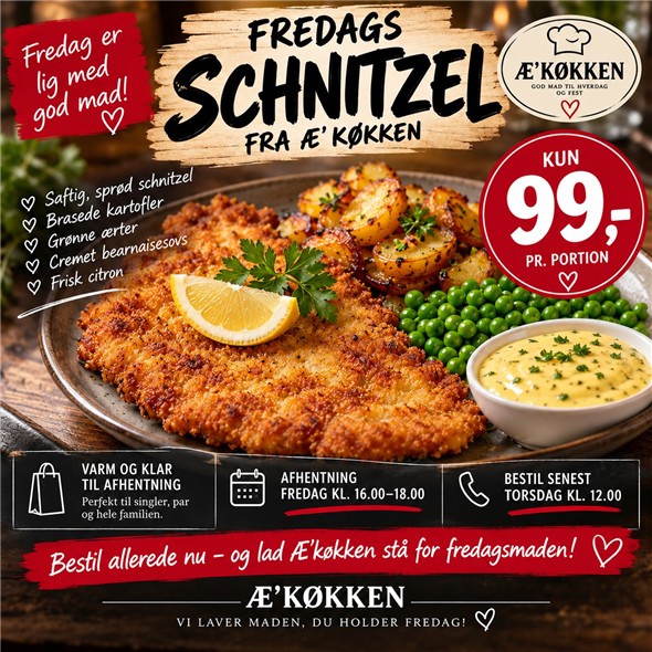 Fredagsschnitzel fra Æ’køkken